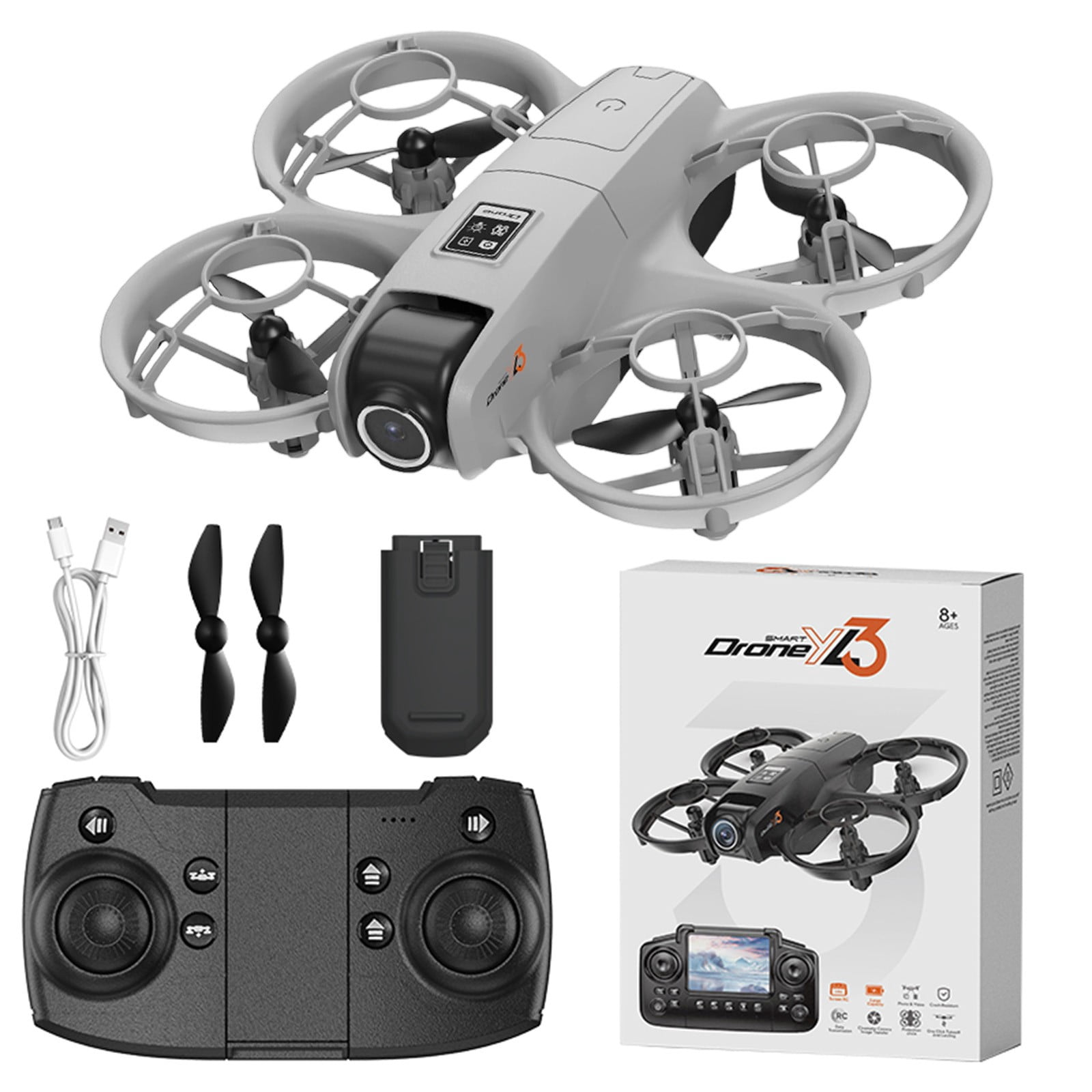 Drone with Drone With Camera,Brushless Motor Drone with WiFi Remote control, 360°stunt roll, One Click Takeoff And Landing, Remote Control Toys Gifts
