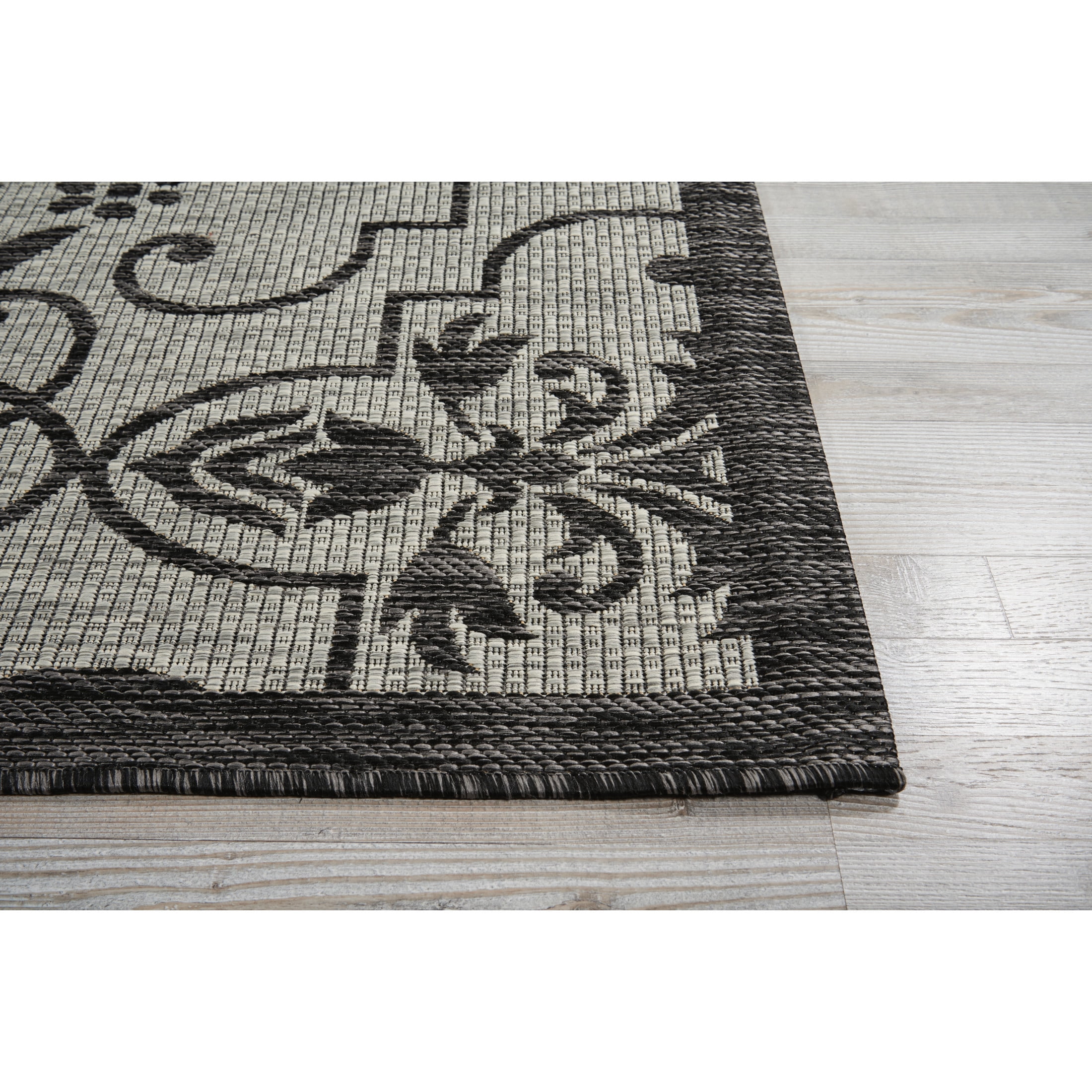Nourison Country Side 7' x 10' Ivory/Charcoal Transitional Rug