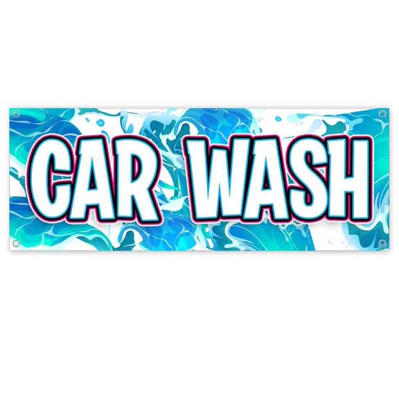Car Wash 13 oz Vinyl Banner With Metal Grommets