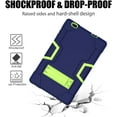 thumbnail image 7 of FIEWESEY Heavy Duty Rugged Protective Case for Vankyo matrixpad S20/Facetel Q3 Pro/TOSCIDO P20/P101/TOPELOTEK MID1001S/VUCATIMES N20/DUODUOGO/Hyundai Hytab Plus 10WB2 10.1" (Navy/Green), 7 of 7