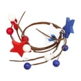 thumbnail image 2 of Dongrere 4th of July Napkin Ring, Patriotic Red White Blue Artificial Flower Napkin Holder for Independence Day Party Dinner, 2 of 7