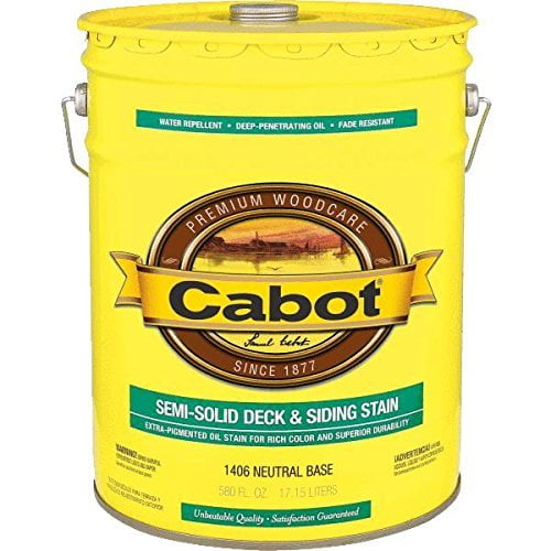 Valspar Cabot Semi-Solid Oil-Based Deck And Siding Stain - Semi-Solid Finish - 1 Gallon