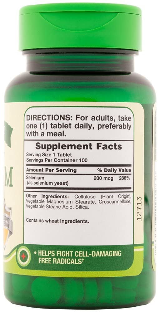 Nature's Truth High Potency Selenium 200 mcg Supplement, 100ct, 4-Pack