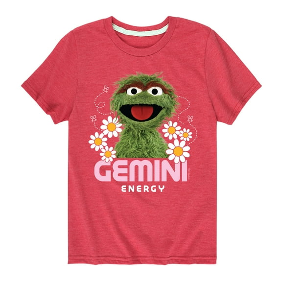Sesame Street - Oscar Gemini Energy - Toddler and Youth Short Sleeve Graphic T-Shirt