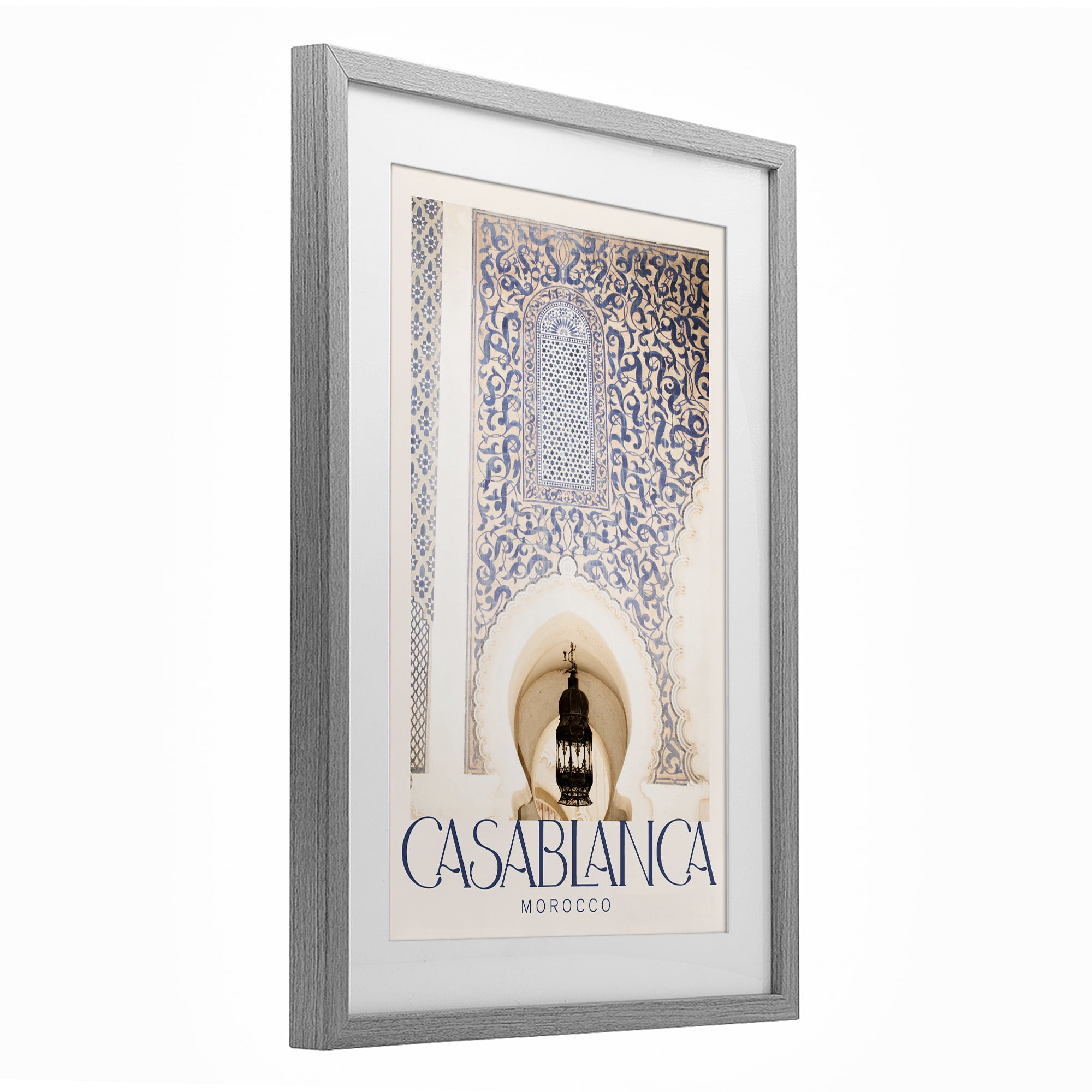 Stupell Industries Ornate Casablanca Architecture Gray Framed Print Under Glass, design by Emily Navas