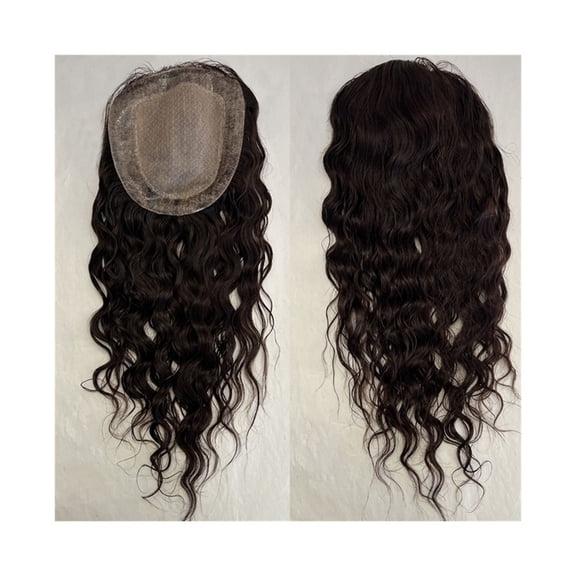 Hair Toppers for Women, 8-22" Long Loose Wave Human Hair Topper 15x16CM Breathable Silk Base with PU Around European Virgin Hair Toppers Hairpieces