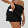 thumbnail image 2 of UJNDER Skorts For Women Summer Drawstring Skirt Built In Shorts With Pockets Tennis Comfortable Mini Skirt Black M, 2 of 7