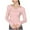 Pink-14, variant on STETMN Women's V Neck Sports Tops Slim Long Sleeve Stretchy Shirts Plain Yoga Tee with Thumb Hole