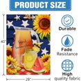thumbnail image 2 of Watermelon Flower Memorial Day 28x40 House Flag Summer Double Sided, Sunflower Mason Jar Burlap Garden Yard Decoration Patriotic Star, Floral Outdoor Décor Decorative Spring Large Flag Lemon, 2 of 6