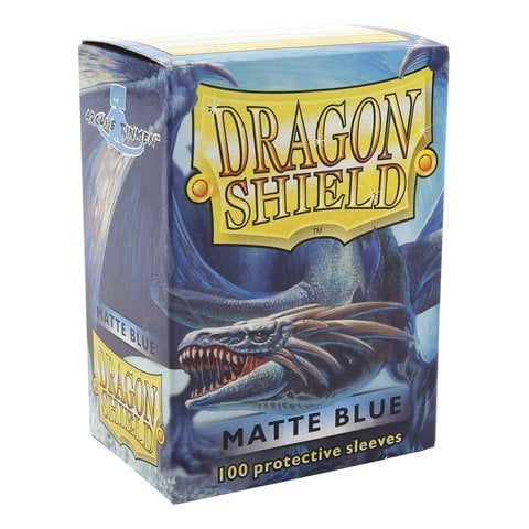 Dragon Shield Mat Bleu 100 Manches de Protection de Pont dans la Boîte, Taille Standard pour la Magie Qu'il Recueille (66x91mm)