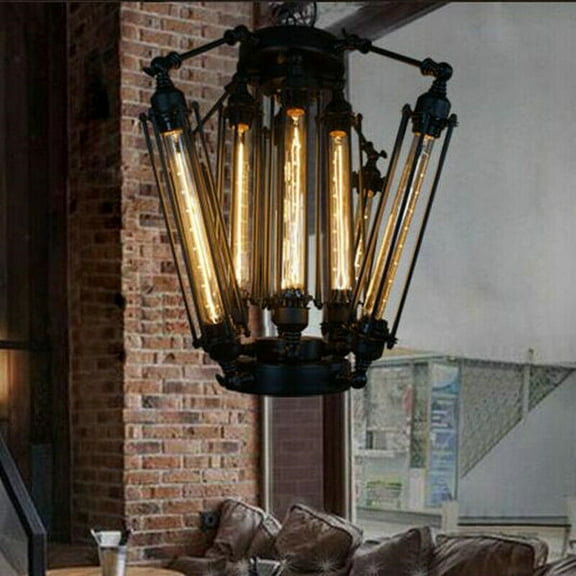 AFANQI Steampunk Ceiling Pendant Light - Industrial Bar Chandelier Clothing Store Creative Decoration