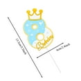 thumbnail image 3 of pdqouc Light Blue Happy Birthday Cake Toppers, Glitter Cardboard Star and Heart Happy Birthday Cake Topper for Birthday Party Decorations, 3 of 4
