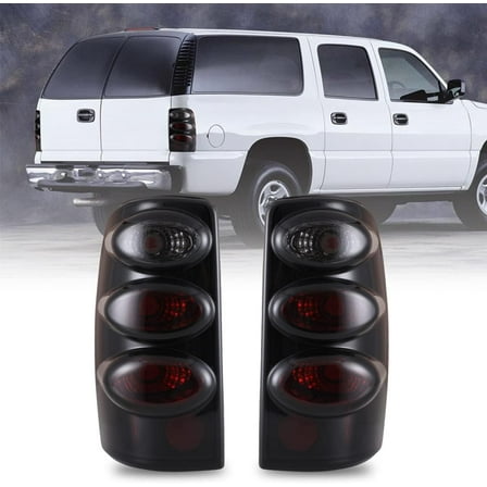 Taillights for 2000-2006 Chevy Suburban 1500/2500,Tail Lamps for Tahoe GMC Yukon/Yukon XL 1500/2500/Denali,Matte Black Smoked Lens