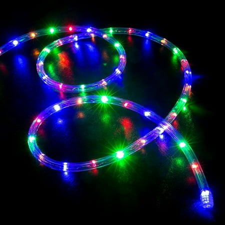 Colored String Lights WYZworks 10', 20', 25', 50', 100', 150' ft (10' feet) Multi Colored RGB LED Rope Lights 2 Wire Accent Holiday Christmas Party Decoration Lighting | UL Certified ()