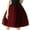 Red, variant on Generic Summer Midi Skirts for Women Puffy Ballet Skirts High Waist A-line Tutu Skirt Pleated Layer Mesh Skirt