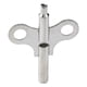 thumbnail image 2 of Llave de cuerda para reloj, portátil, fácil de usar, de acero, para relojes de madera, accesorio para recibidor, oficina, dormitorio, hotel y hogar. Doble Cabeza de Plata, 2 of 8