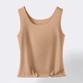 thumbnail image 4 of IFNWSV Camisole Tops for Women U Neck Sleeveless Solid Color Lightweight Layering Basic Cami Top Khaki S, 4 of 6