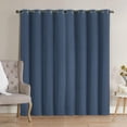 thumbnail image 2 of VCNY Home Neil Teal Solid Grommet Blackout Curtain Panel, 52" x 84", 2 of 5