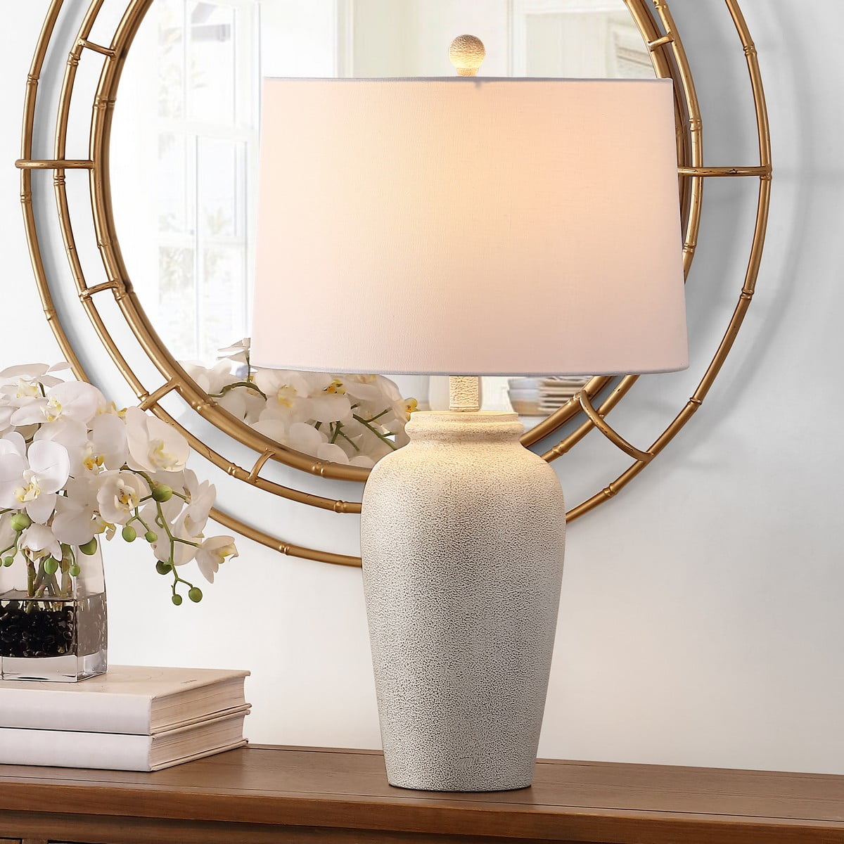 SAFAVIEH Sabrin 26 in. Ancient Inspirations Table Lamp, Antique White
