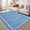 blue tones, variant on Scalloped Area Rug 8x10ft – Washable, Non-Slip Low Pile Modern Carpet for Living Room, Bedroom, Dining Room – Soft, Neutral, Mark Resistant Floor Mat – Light Cream, USA