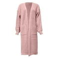 thumbnail image 4 of SGMVNU Womens Sweater Tops Elegant Fringe Solid Sweater Coat For Oversized Long Knit Cardigan With Bohemian Style, Fall Winter Outfits Pink Size L, 4 of 4