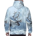 thumbnail image 7 of Cauagu Winter Reindeer In Snowy Mountains for Men's Pullover Hooded Sweatshirt Athletic Casual Hoodie Aautumn Hoodie Sweatshirt for Men Pullover Casual Hooded Sweatshirt-Medium, 7 of 7
