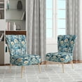 thumbnail image 2 of Designart "Tranquil Seaside Landscape By The Coast" Blue Coastal Upholstered Accent Chair - Nautical & Coastal Arm Chair For Bedroom, 2 of 5