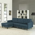 thumbnail image 5 of Modway Empress Left-Facing Upholstered Fabric Sectional Sofa in Azure, 5 of 5