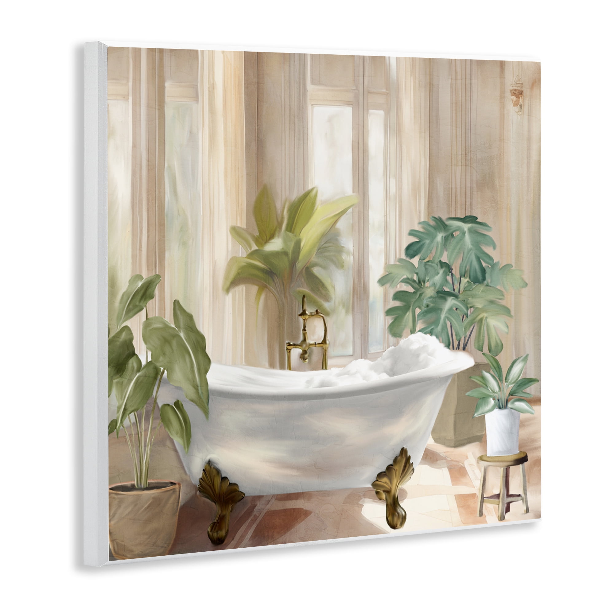 Stupell Industries Serenity Bathroom Plants Wall Plaque Art, design by Kim Allen