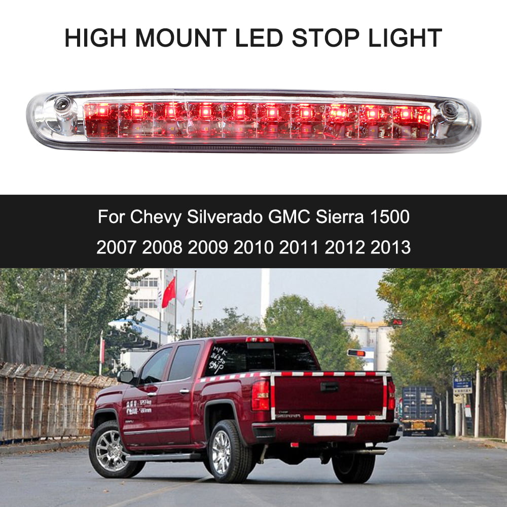 For 14-18 GMC Sierra LED Rear Roof High Mount 3rd Brake Stop Light Dark Smoke