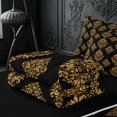 thumbnail image 5 of meiyoeat vintage Damask Floral Zipper Twin Comforter Sets with Fitted Sheet and 2 Pillowcases,Baroque Flowers Pattern Zipper Bedding Set,Black Reversible,4 Pieces, 5 of 7