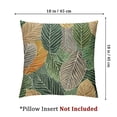thumbnail image 4 of BANET  Beige Leaves Green Pillowcase  Square Throw Pillow Cover Protector Leaf Elegant Simple Khaki Pillow Sham Pillow Case with Zipper Set of 2 18x18in, 4 of 7