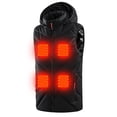 thumbnail image 5 of Women's Heated Vest Fast Warm Up Two Control 11 Heat Zones Smart Warming Hooded Sleeveless Zip Up Jacket Layer Heated Vest Regular Fit Womens Black Vest, 5 of 7