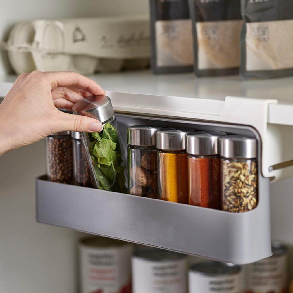 Under Cabinet Spice Rack Self adhesive Storage Organizer and or Kitchen Space Save Easy to Use Walmart