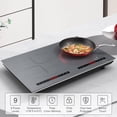 thumbnail image 3 of POTFYA Double Induction Cooktop,4000W 24 inch Double Burner, 9 Power Levels, 9 Temperature Levels,Kids Safety Lock & Timer, Overheat Protection,110V Induction Cooktop with 2 Burner, 3 of 7