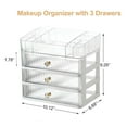 Uptyia Makeup Organizer with 3 Large Drawers, Countertop Organizer for