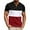 Red, variant on ZCFZJW Mens Polo Shirts Casual Summer Short Sleeve Striped Color Block Print Button Henley Tops Loose Lightweight Regular Fit Comfy Basic Tees Shirt Black XXL
