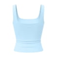 thumbnail image 7 of Sleeveless Slim-Fit Tank Top for Women Square Neck Solid Color Cami Soft Breathable Stretchy Basic Layering Top for 2026 Daily Casual Wear, 7 of 7