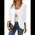 thumbnail image 2 of Cárdigan para Mujer, Cuartos, Color Liso, Informal, Chaqueta Corta, 2025 L, 2 of 9
