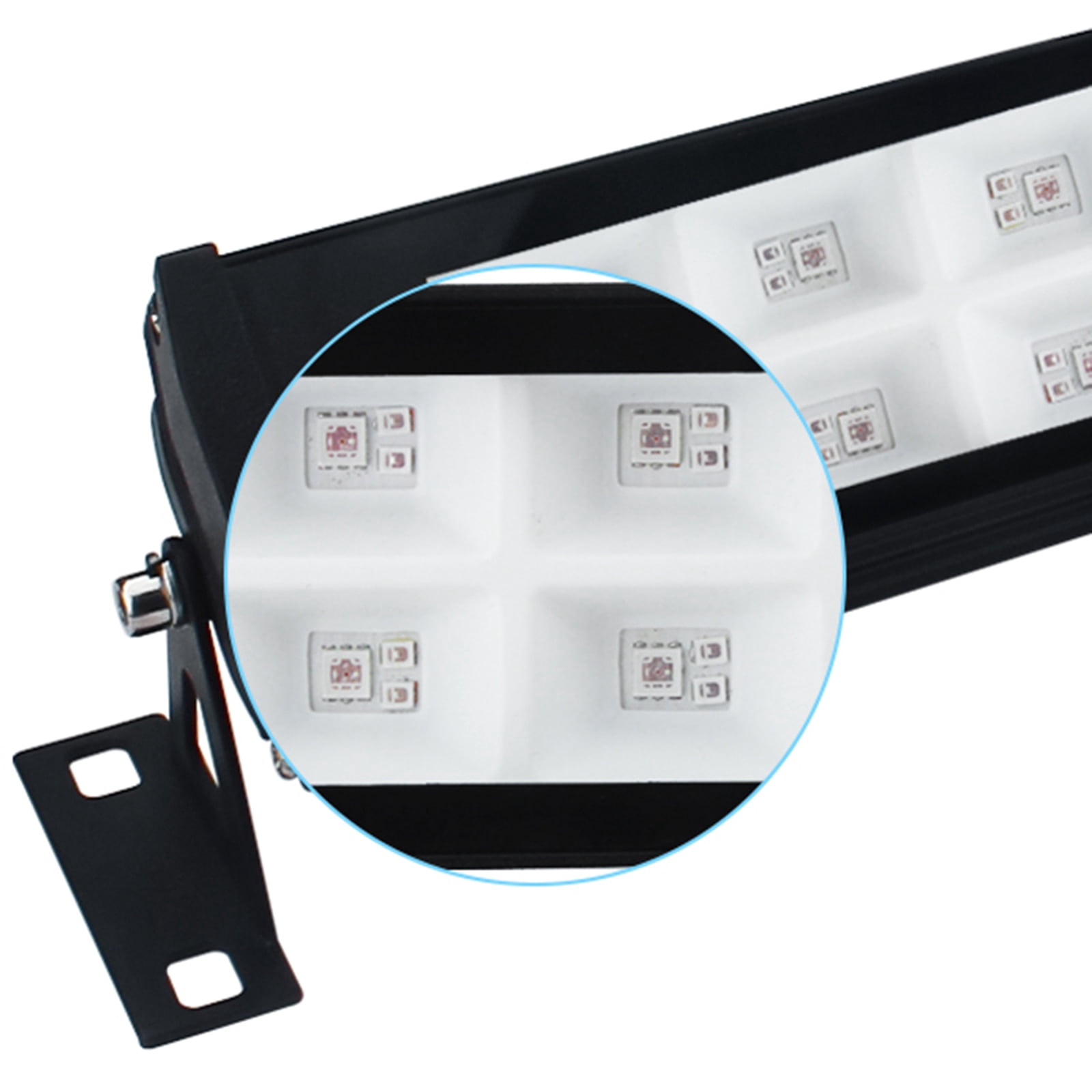 2 PCS UV+RGB Lights 50W,Color Changing Lights,Black Light for Glow Party,RGB Flood Light,with Switch and Remote,for Garden Lighting