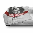 thumbnail image 3 of 65th Birthday Soft Flannel Fleece Throw Blanket, Classical Vintage Emblem with 65 Years Old Theme Happiness, Cozy Plush for Indoor and Outdoor Use, 50" x 60", Red Grey White, by Ambesonne, 3 of 6