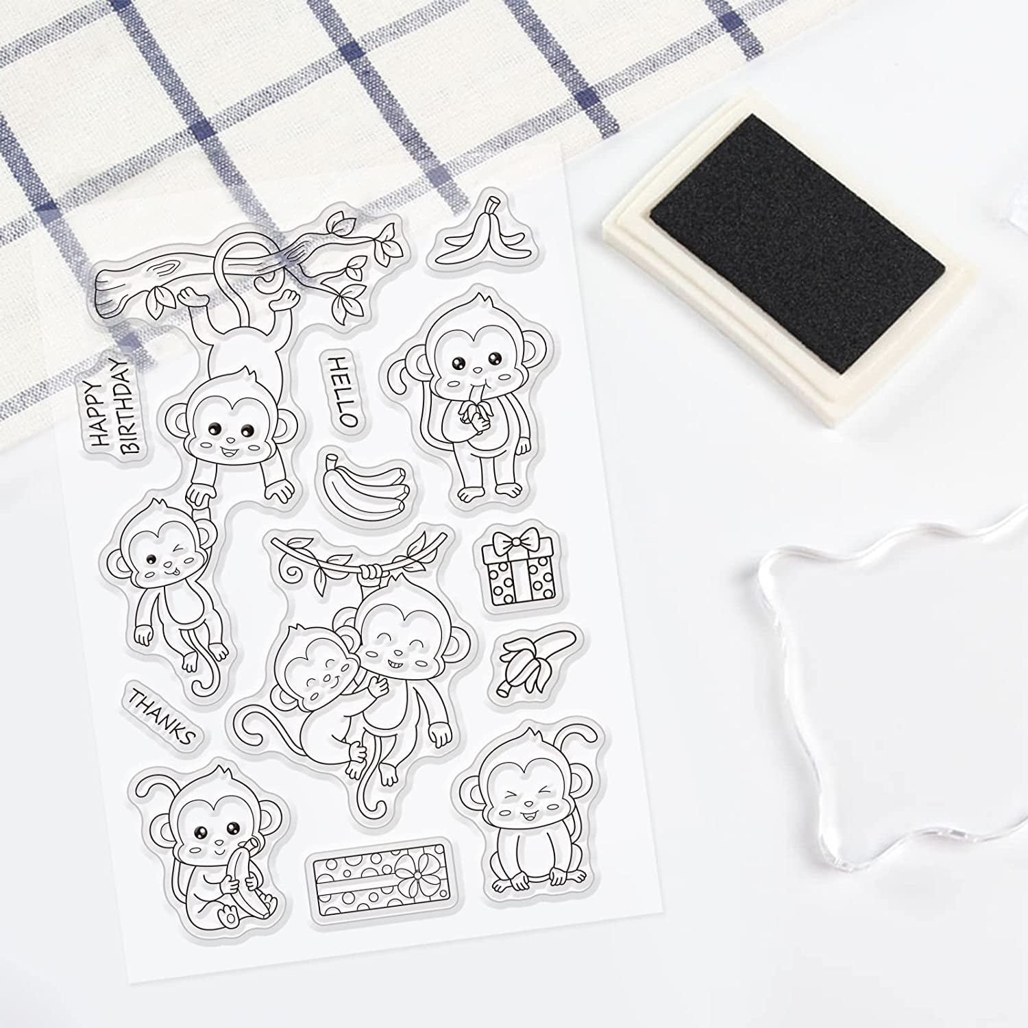 Kwan Crafts for You Bear Heart Clear Stamps for Card Making Decoration and DIY Scrapbooking