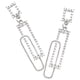 thumbnail image 2 of Rhinestone Earrings For Women Statement Jewelry Unique Shape Silver Color Trendy Style 1 Pair, 2 of 5