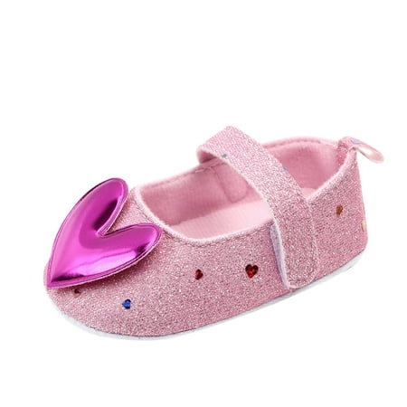 

LowProfile Baby Girl Shoes Infant Toddler Girls Fashion Heart-Shaped Bling Prewalker Princess Shoes
