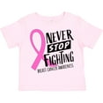 thumbnail image 3 of Inktastic Never Stop Fighting Breast Cancer Awareness Boys or Girls Toddler T-Shirt, 3 of 5