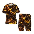 thumbnail image 1 of Fotbe Orange Lightning Pijama Estampada de 2 Piezas para Niños – Ropa de Dormir de Manga Corta Cómoda para Niños y Niñas, Camiseta y Shorts de Algodón-3X-Large, 1 of 6