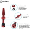 thumbnail image 3 of VeloTubes Tubeless Presta Valve Stems FR11D, 55mm Red, 3 of 4