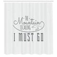 thumbnail image 3 of Ambesonne Adventure Shower Curtain, Nature Walk Mountains, 69"Wx75"L, Grey White, 3 of 3