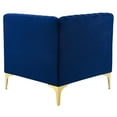 thumbnail image 3 of Modway Triumph Channel Tufted Performance Velvet Sectional Sofa Corner Chair in Navy, 3 of 6