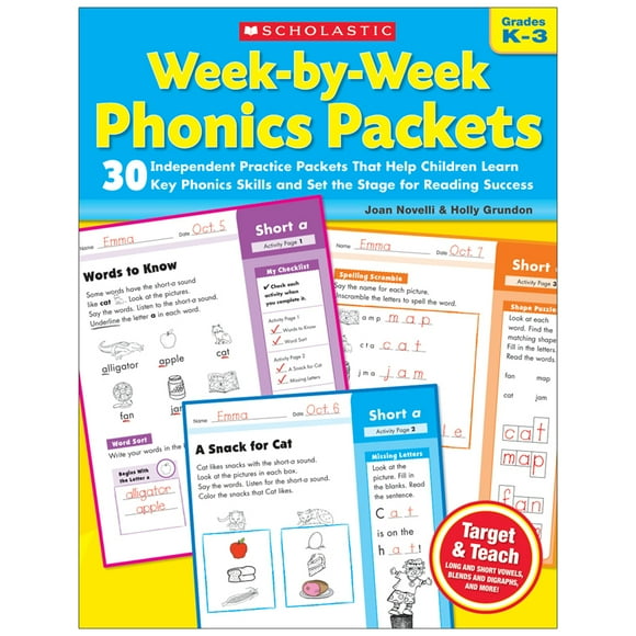 SCHOLASTIC TEACHER RESOURCES WEEK BY WEEK PHONICS PACKETS